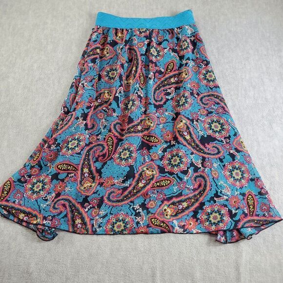 Lularoe Skirt Womens XS Multicolor Floral Flare Knee Length - Picture 7 of 7